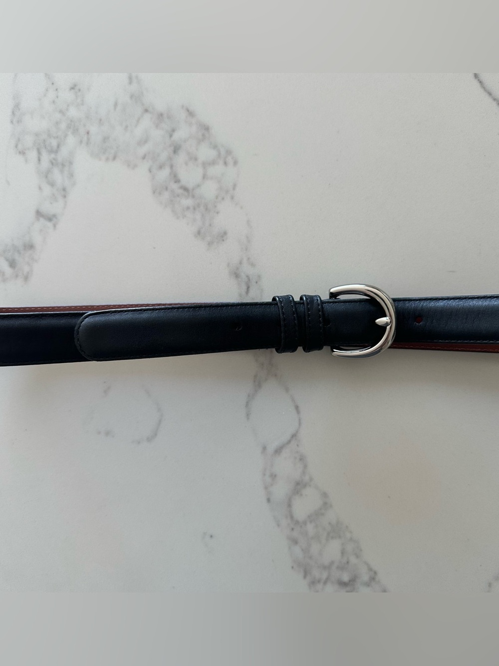 Vintage Coach 8504 Leather Belt Round Buckle in Black and Silver Large - Picture 6 of 10